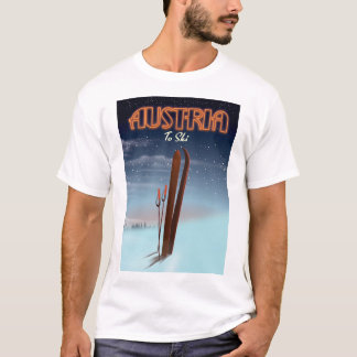 Austria To Ski - Winter ski travel poster to the A T-Shirt
