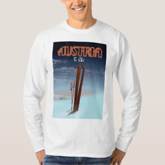 Austria To Ski - Winter ski travel poster to the A T-Shirt