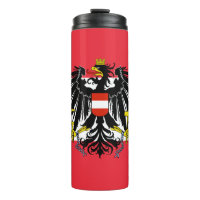 Austria Travel Mug, patriotic Austrian Flag