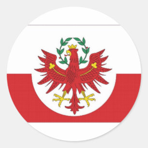 Austria Tyrol Flag Classic Round Sticker
