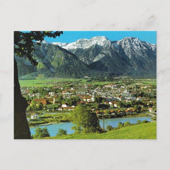 Austria, Tyrol, Solbad Hall, River Inn Postcard (Front)