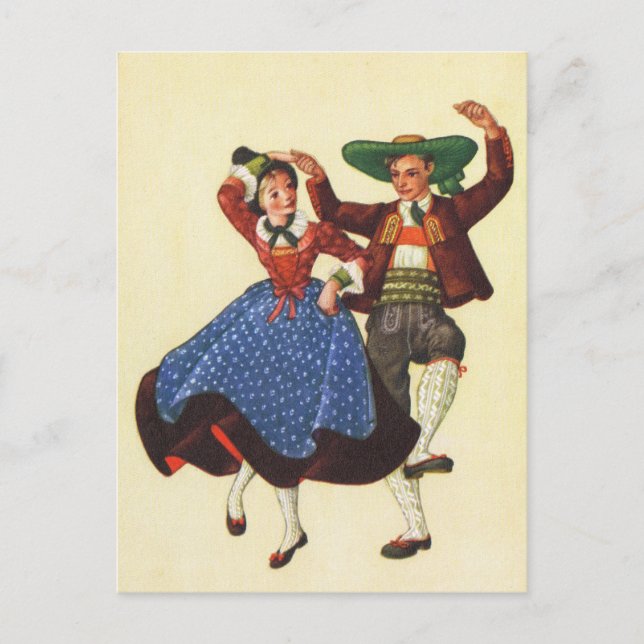 Austria, Tyrol, traditional folk dancers Postcard (Front)