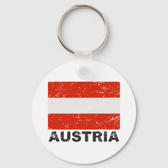 Austria Vintage Flag Key Ring (Front)