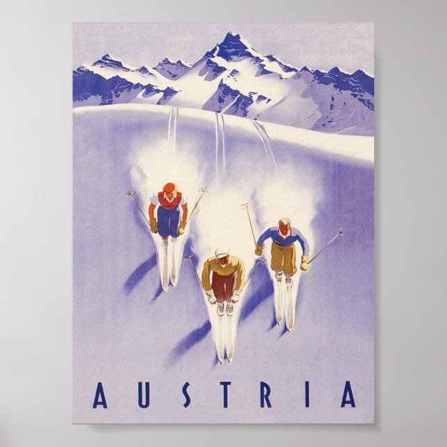 Austria Vintage Ski Poster (Front)