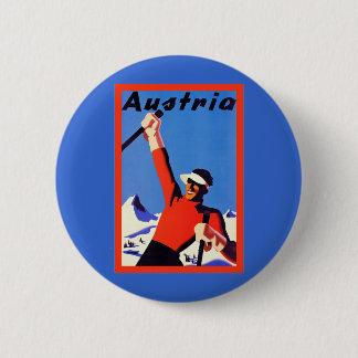 Austria ~ Vintage Travel 6 Cm Round Badge