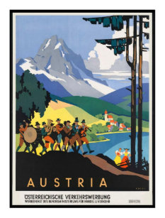 Austria Vintage Travel Posters Prints Zazzle Uk