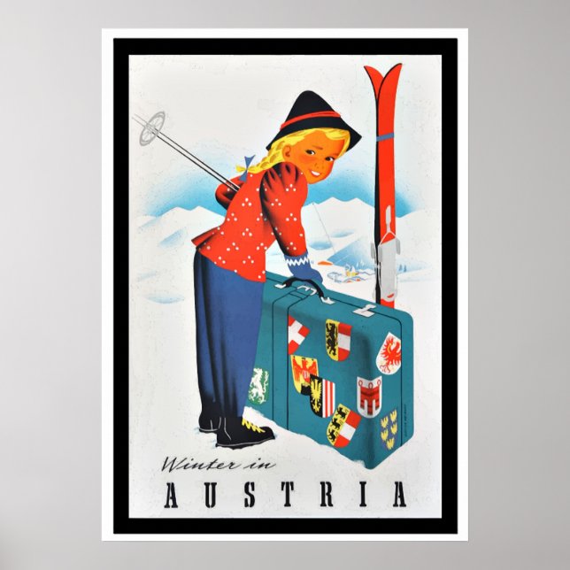 Austria, vintage travel poster (Front)