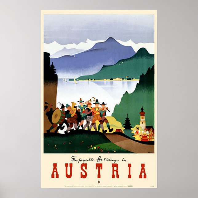 Austria Vintage Travel Poster (Front)