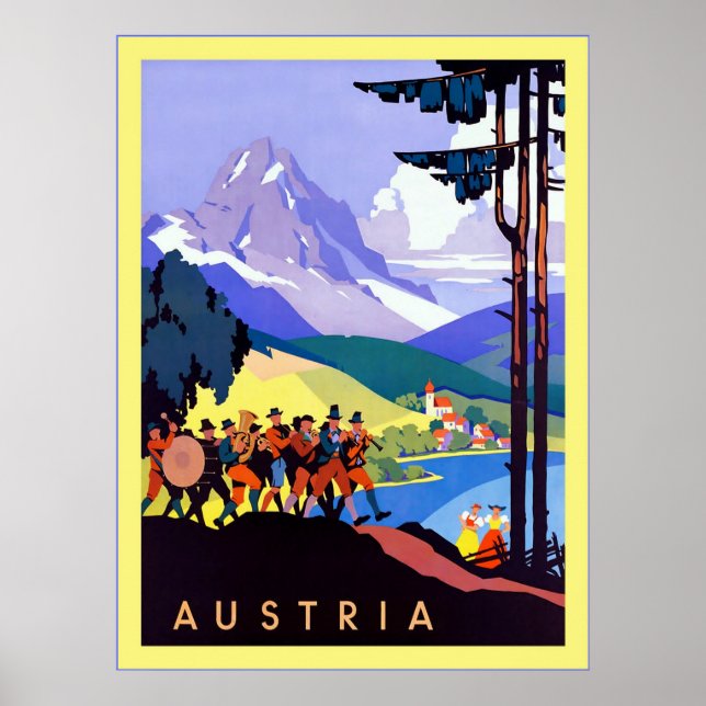 Austria ~Vintage Travel Poster (Front)