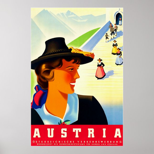 Austria ~Vintage Travel Poster (Front)