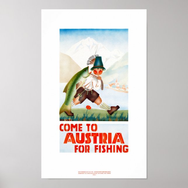 Austria Vintage Travel Poster Restored (Front)
