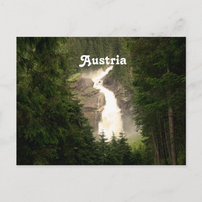 Austria Waterfall Postcard (Front)