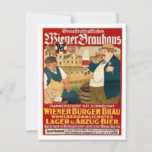 Austria, Wiener Brauhaus, a classic Beer Garden Postcard