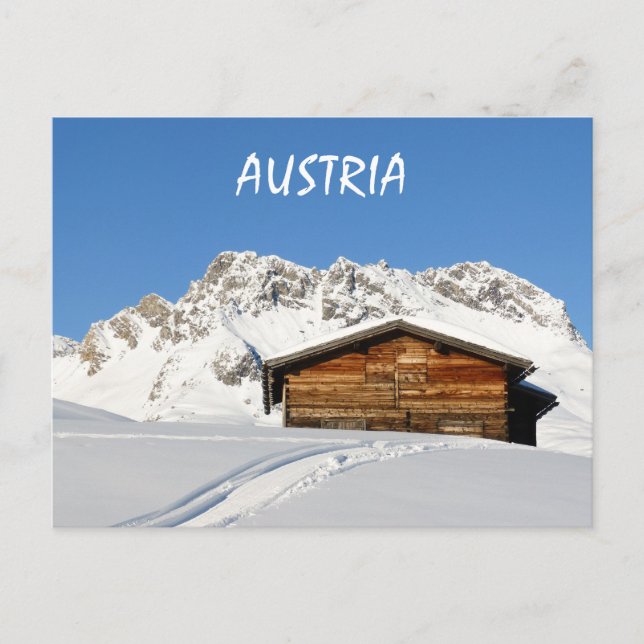 Austria Winter in the Alps in Lech am Arlberg Postcard (Front)