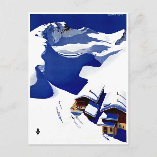 Austria Wunschheim Restored Vintage Travel Poster Postcard (Front)