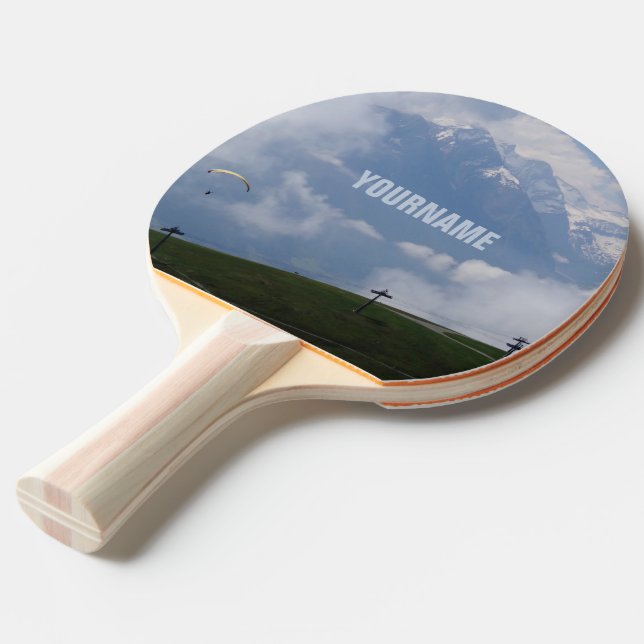Austrian Alps custom ping pong paddle (Back Angle)