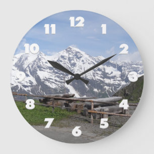 Austrian Alps custom wall clock
