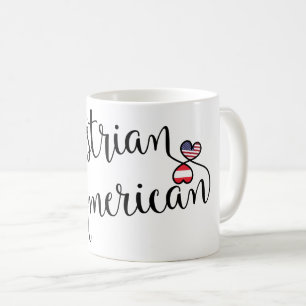 Austrian American Entwined Hearts Mug