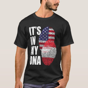 Austrian And American Mix DNA Flag Heritage T-Shirt