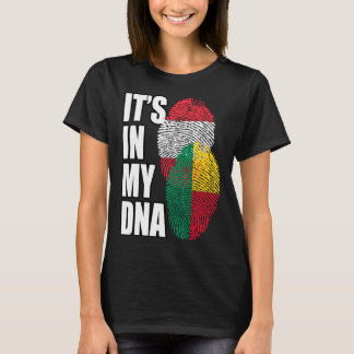 Austrian And Beninese Mix DNA Flag Heritage T-Shirt