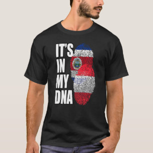 Austrian And Costa Rican Mix Dna Flag Heritage T-Shirt