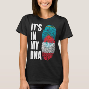 Austrian And Kazakhstani Mix DNA Heritage Flag T-Shirt