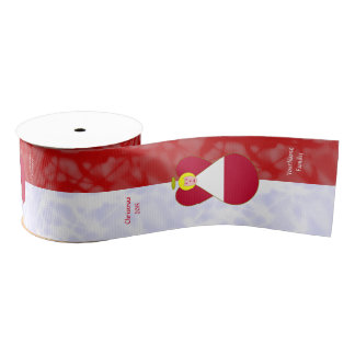 Austrian Angel Blonde Hair Red White Personalised  Grosgrain Ribbon