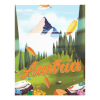 Austrian cartoon travel poster
