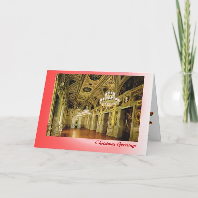 Austrian Christmas, Vienna, Opera House Holiday Card (Front)