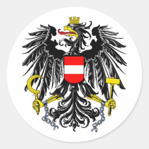 Austrian Coat of Arms Classic Round Sticker