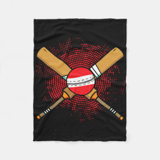 Austrian Cricket Racket And Ll Flag Of Austria  Fleece Blanket