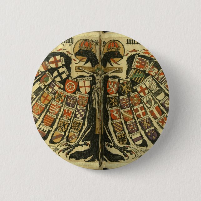 Austrian Double Eagle 6 Cm Round Badge (Front)