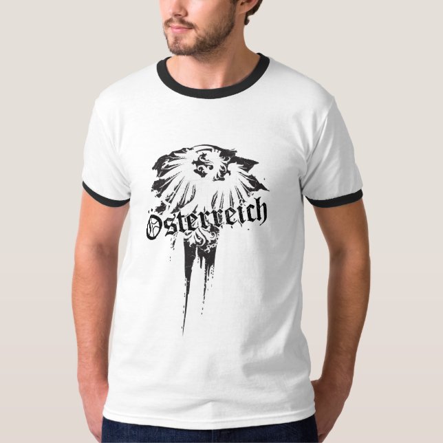 Austrian eagle on grunge background T-Shirt (Front)
