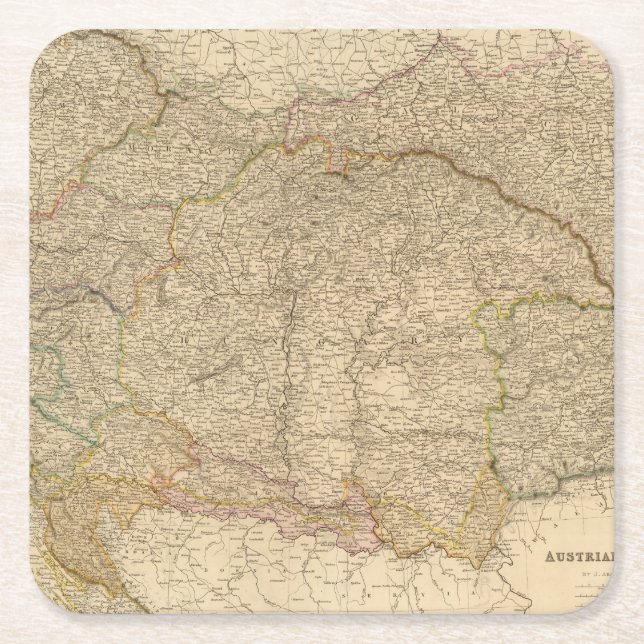Austrian Empire 5 Square Paper Coaster (Front)