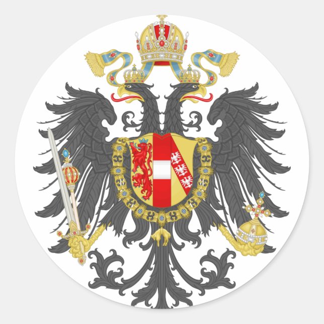 Austrian Empire Classic Round Sticker (Front)