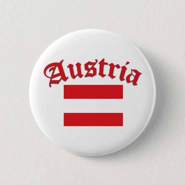 Austrian Flag 6 Cm Round Badge (Front)