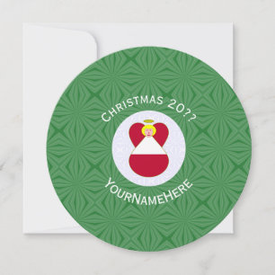 Austrian Flag Angel Christmas Personalised Invitation