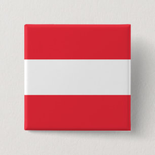 Austrian Flag (Austria) 15 Cm Square Badge