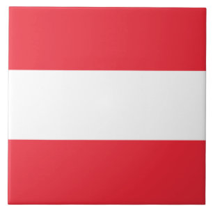 Austrian Flag (Austria) Ceramic Tile