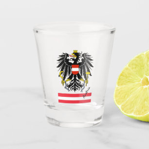 Austrian Flag & Austria country patriot / sports Shot Glass