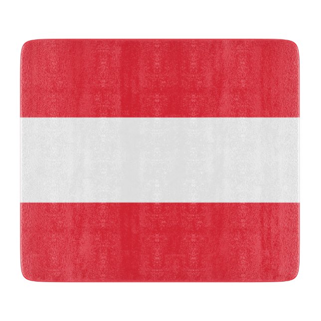 Austrian Flag (Austria) Cutting Board (Front)