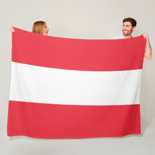Austrian Flag (Austria) Fleece Blanket