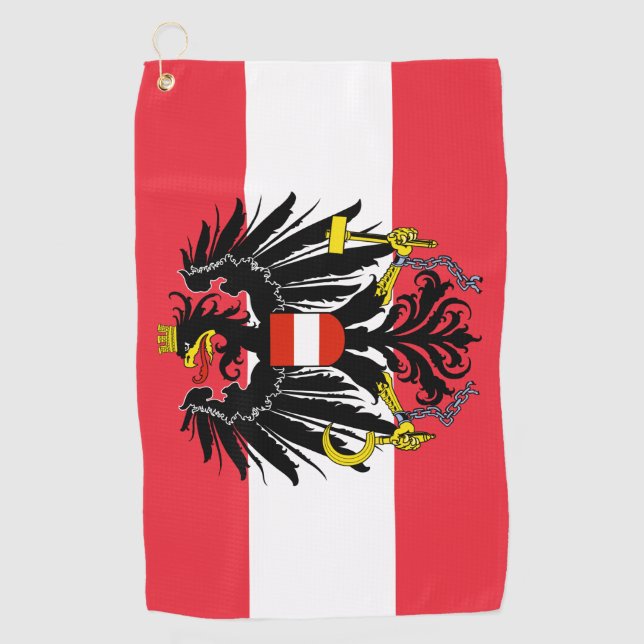 Austrian Flag & Austria golf /sports Golf Vienna Towel (Front)