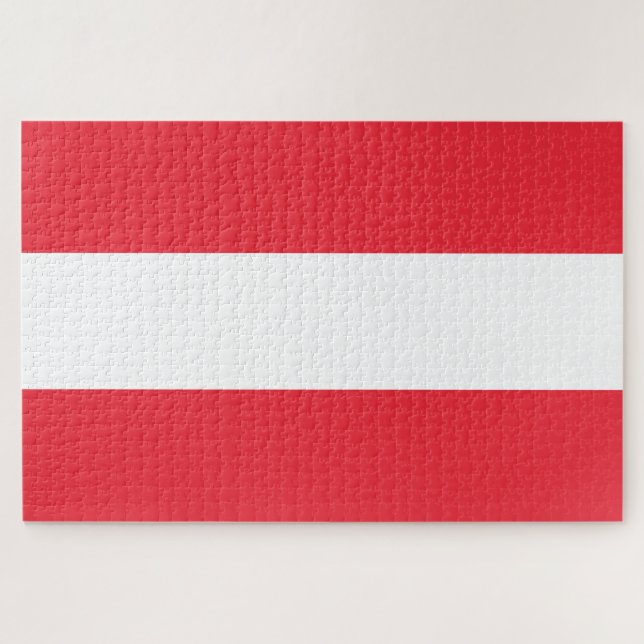 Austrian Flag (Austria) Jigsaw Puzzle (Horizontal)
