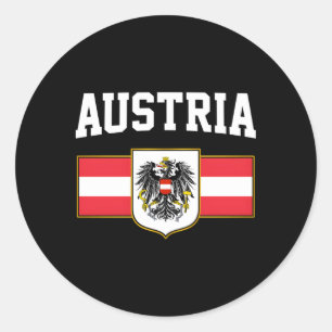 Austrian Flag Austria Osterreich Classic Round Sticker