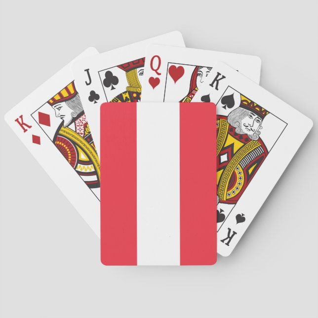 Austrian Flag (Austria) Playing Cards (Back)