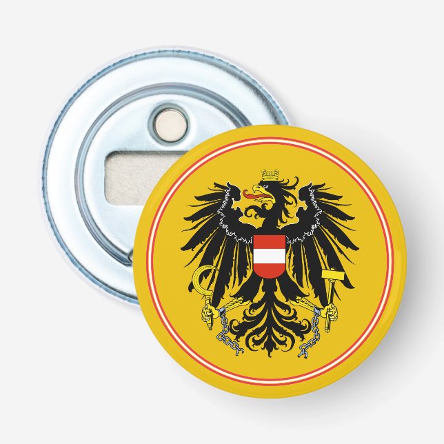 Austrian Flag Bottle Opener, Austria Emblem /Party Opener (Front)
