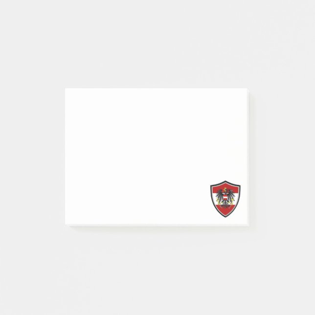 Austrian flag-coat arms post-it notes (Front)