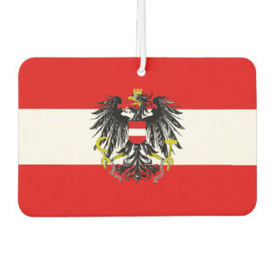 Austrian flag coat of arms car air freshener