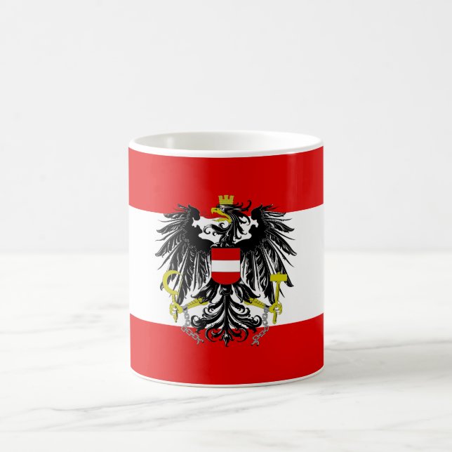 Austrian flag coffee mug (Center)